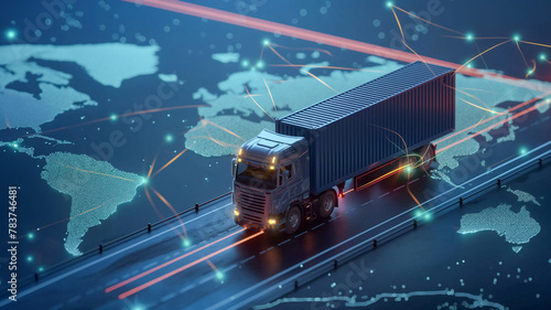 Next-gen supply chain logistics with real-time tracking information visualization 