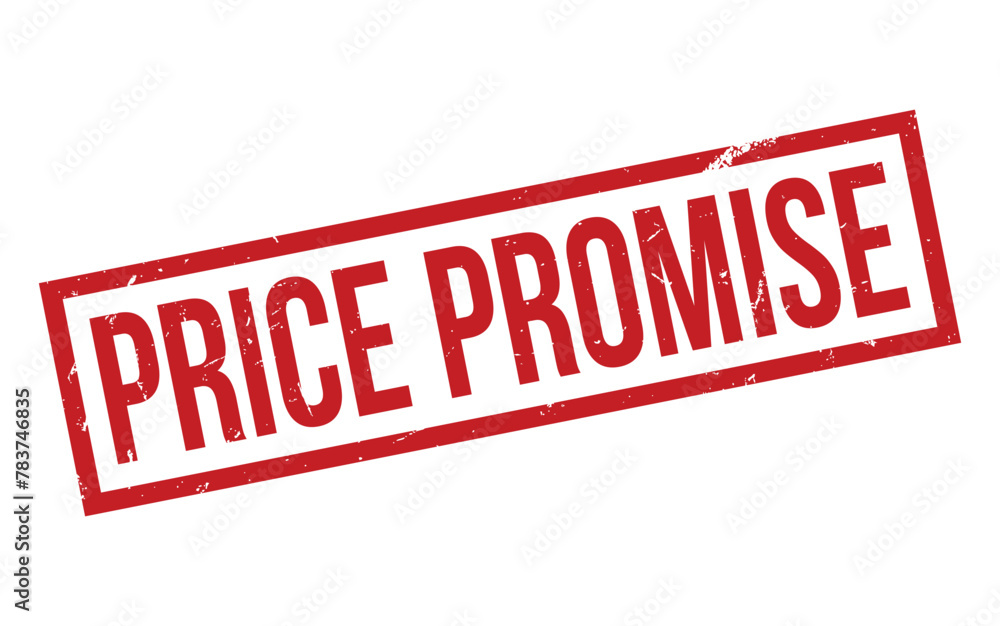 Fototapeta premium Red Price Promise Rubber Stamp Seal Vector