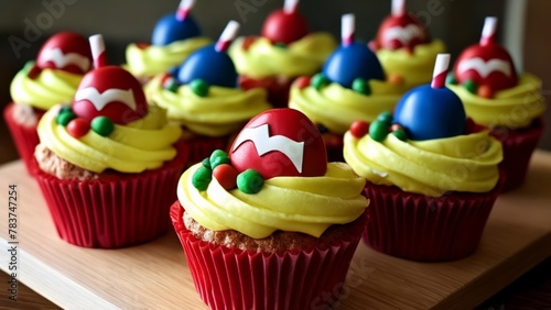  Deliciously decorated cupcakes ready for a party