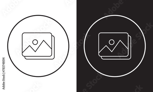Picture icon vector. gallery icon icon set, picture symbol. image icon. Vector illustration