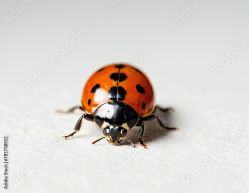 Ladybug On White Background, Ai Illustration