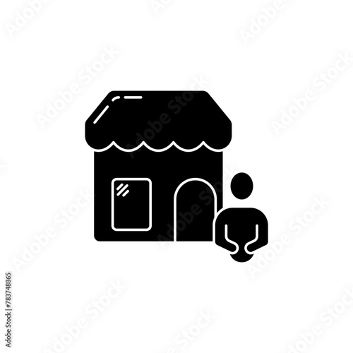 franchise owner concept line icon. Simple element illustration. franchise owner concept outline symbol design.
