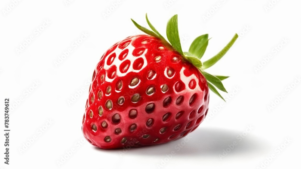 Freshly picked strawberry ready to be enjoyed Freshly picked strawberry ready to be enjoyed