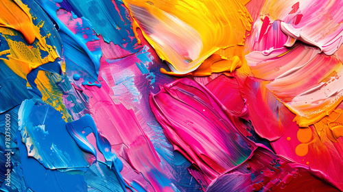 Harmonious mix of vibrant paint colors creating an artistic design.