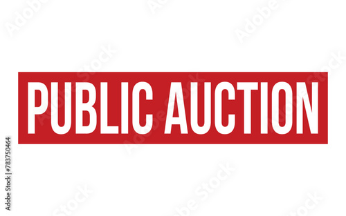 Public Auction Rubber Stamp Seal Vector