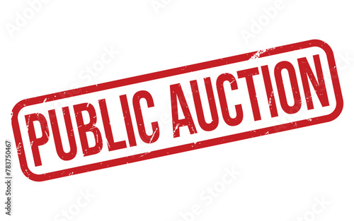 Public Auction Rubber Stamp Seal Vector