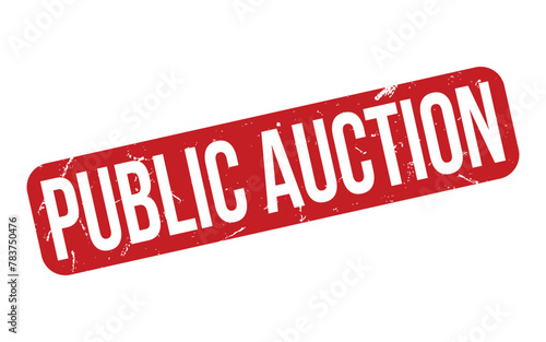 Public Auction rubber grunge stamp seal vector