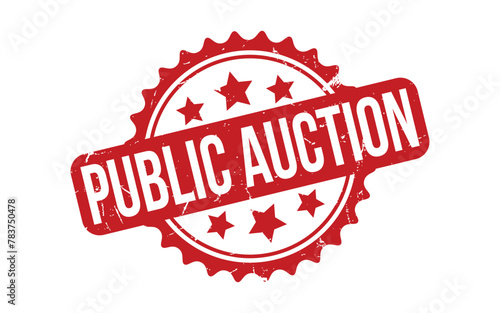 Public Auction rubber grunge stamp seal vector