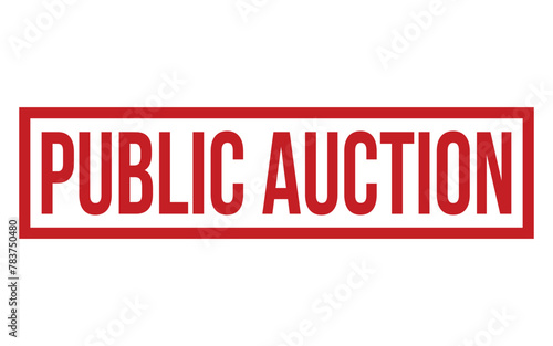 Public Auction Rubber Stamp Seal Vector