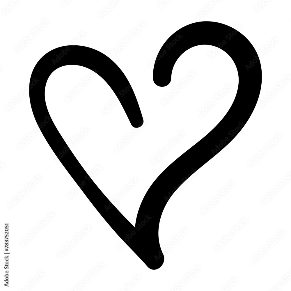 Hand drawn Heart Icon. Doodle simple Vector illustration for Valentines Day, wedding, romantic greeting card Hand drawn Heart Icon. Doodle simple Vector illustration for Valentines Day, wedding, romantic greeting card