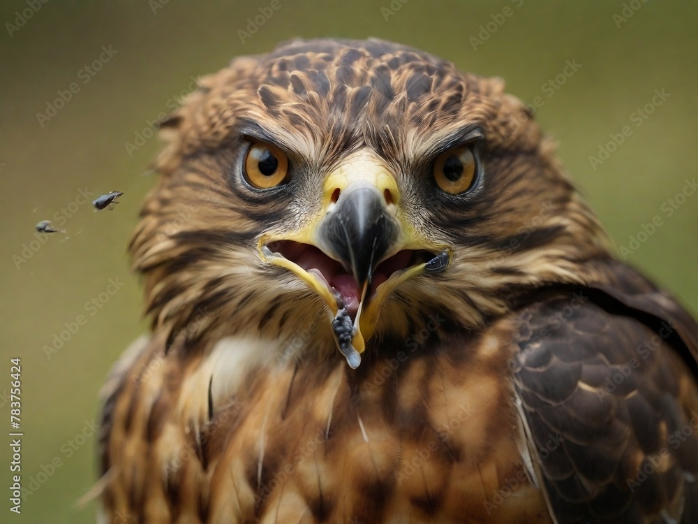 Obraz premium a close up of a hawk catching prey,animal,eagle