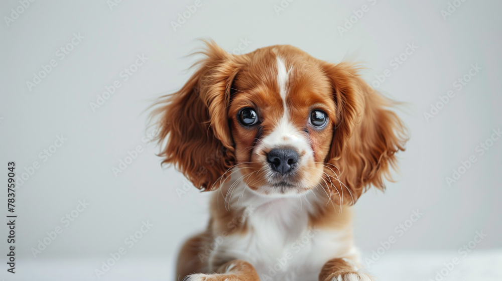 Studio portrait of a cute puppy dog. Studio portrait of a cute puppy dog.
