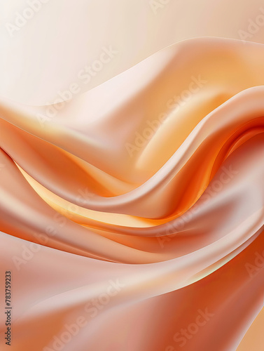 Soft abstract shapes in a minimalist setting, pastel orange blur.