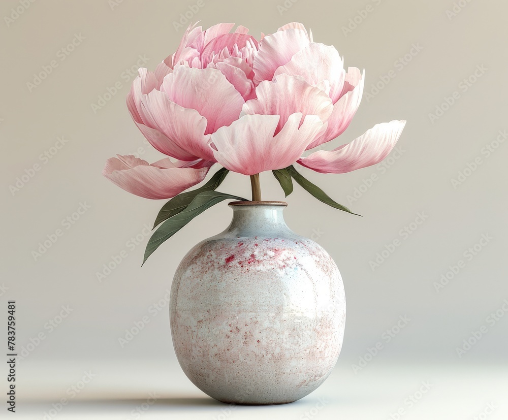White vase with pink flowers White vase with pink flowers