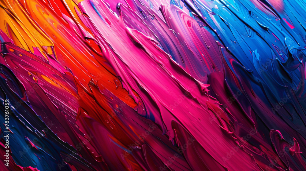 Abstract background with a burst of bold and colorful paint strokes.