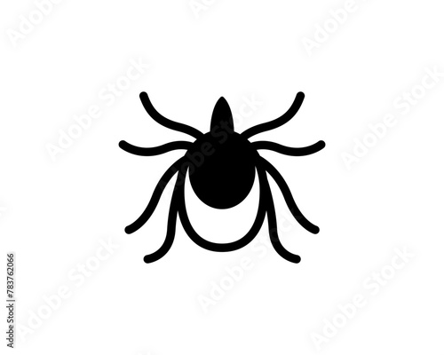 Vector tick bug icon. Simple tick insect illustration.	