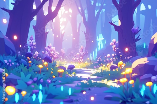 Candy land forest, sweet and magical world with candy and sweets © IMAGE