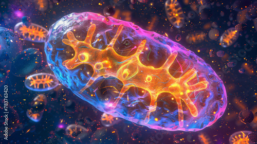 Artwork of mitochondria
