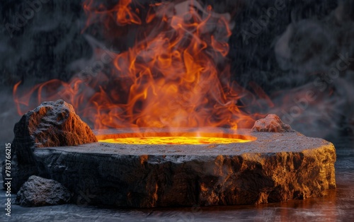 Fire lava dark product showcase background