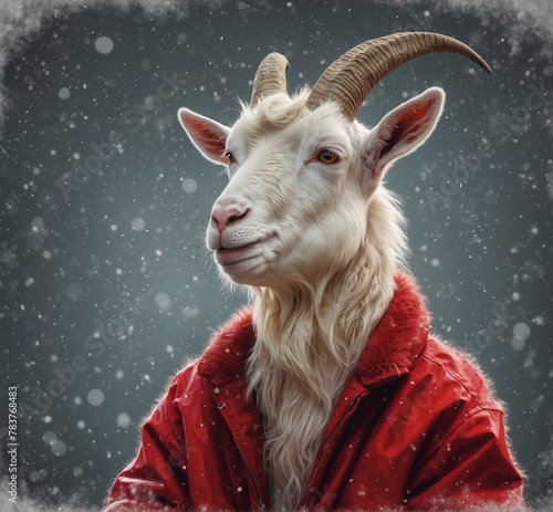 portrait of a young goat