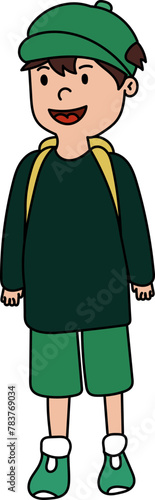 Aluno com uniforme