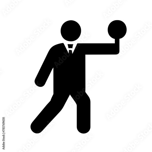 Cricket Umpire icon vector graphics element silhouette sign symbol illustration on a isolated Background