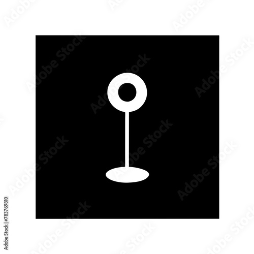 Penalty Spot icon vector graphics element silhouette sign symbol illustration on a Transparent Background 