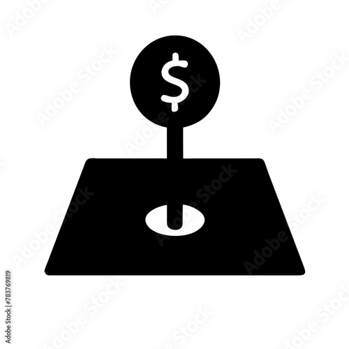 Penalty Spot icon vector graphics element silhouette sign symbol illustration on a Transparent Background 