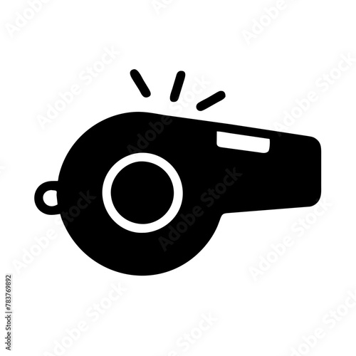 Referee Whistle icon vector graphics element silhouette sign symbol illustration on a Transparent Background