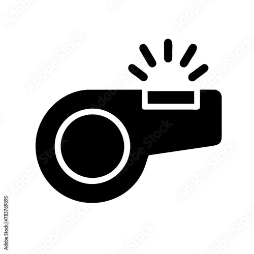 Referee Whistle icon vector graphics element silhouette sign symbol illustration on a Transparent Background