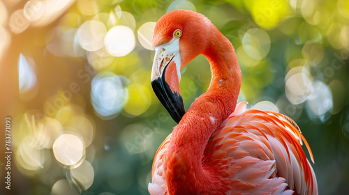 Beautiful portrait of a flamingo bird © Alizeh