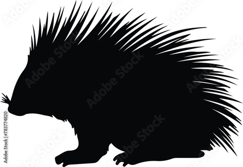 North American porcupine silhouette