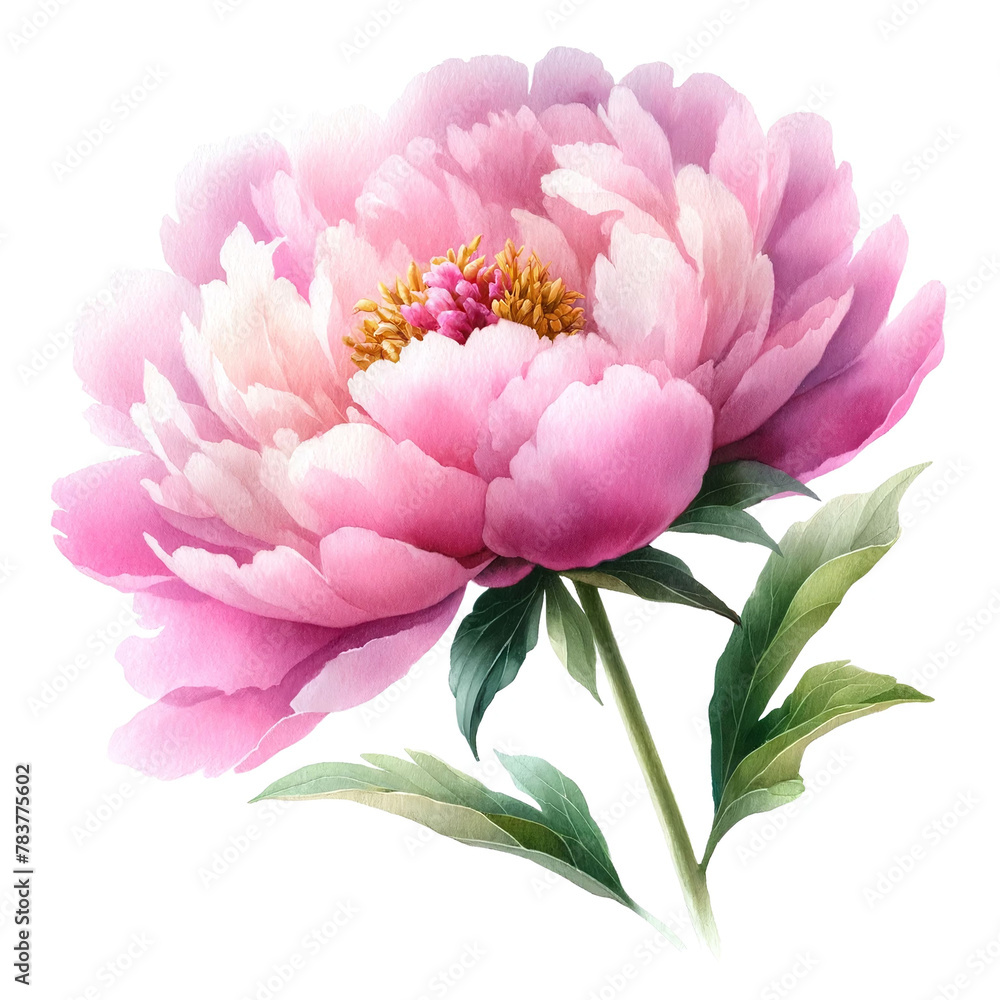 Red elegant peony in watercolour style on white background. Perfect for greeting cards, invitations, cover, capturing the beauty with its delicate, hand-painted charm. Red elegant peony in watercolour style on white background. Perfect for greeting cards, invitations, cover, capturing the beauty with its delicate, hand-painted charm.