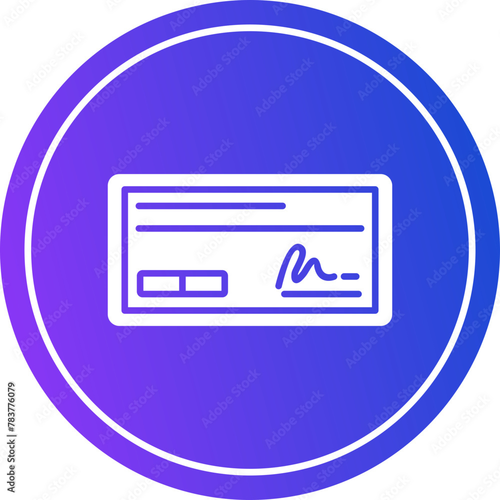 Bank Cheque Icon Bank Cheque Icon