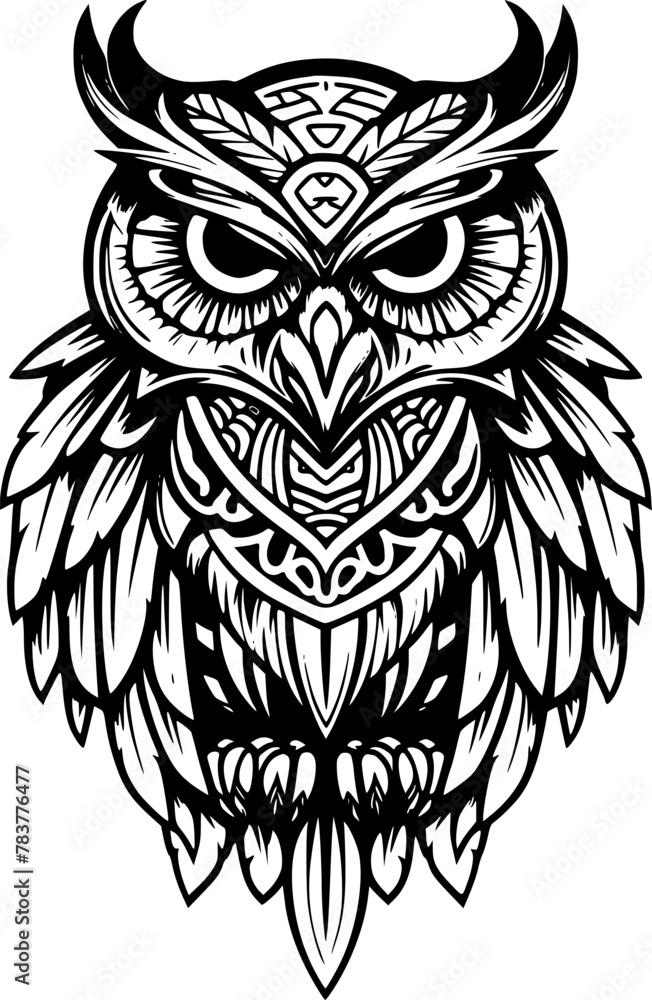 Fototapeta premium Owl - Minimalist and Flat Logo - Vector illustration