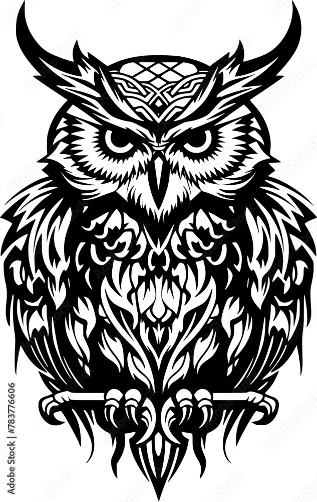 Fototapeta premium Owl - High Quality Vector Logo - Vector illustration ideal for T-shirt graphic