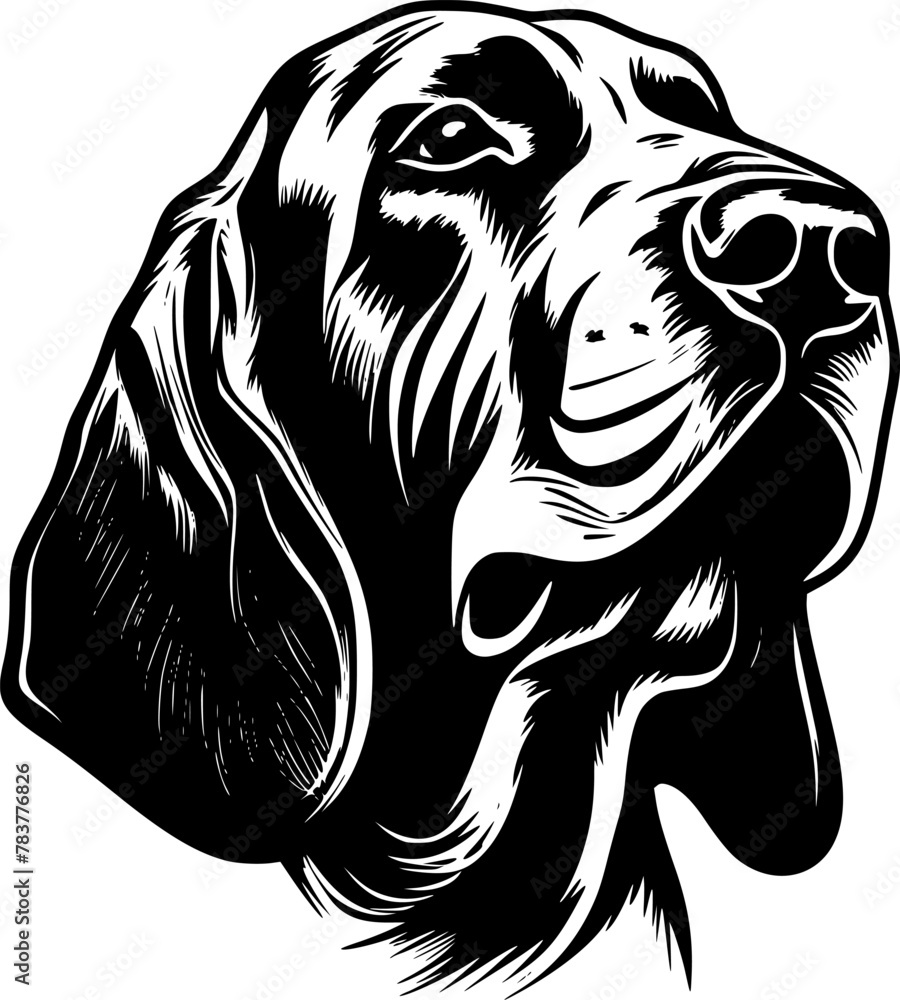 Fototapeta premium Bloodhound | Minimalist and Simple Silhouette - Vector illustration