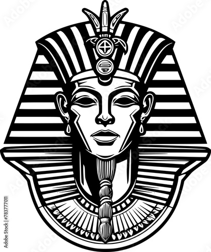 Pharaoh - Minimalist and Flat Logo - Vector illustration