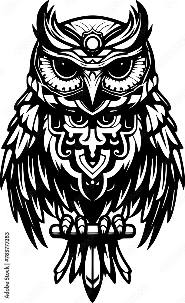 Fototapeta premium Owl - Minimalist and Flat Logo - Vector illustration