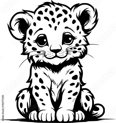 Leopard Baby - High Quality Vector Logo - Vector illustration ideal for T-shirt graphic