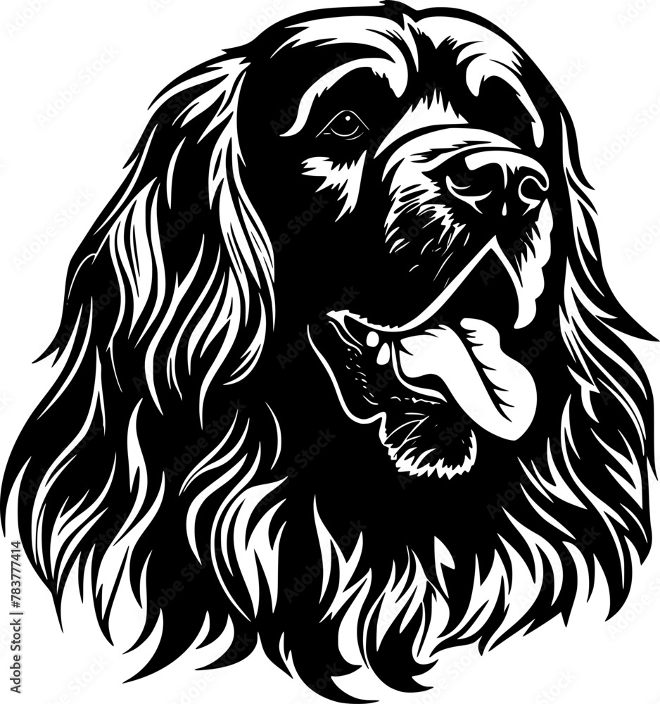 Fototapeta premium Leonberger | Black and White Vector illustration