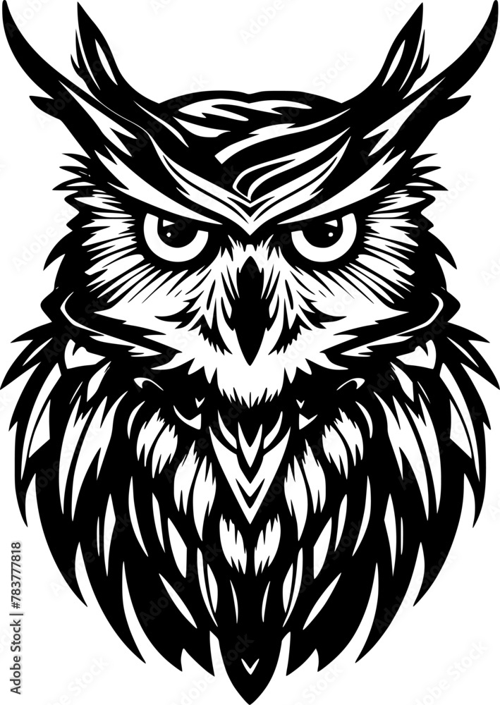 Fototapeta premium Owl - Minimalist and Flat Logo - Vector illustration