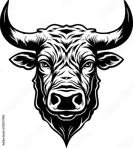 Bull | Minimalist and Simple Silhouette - Vector illustration