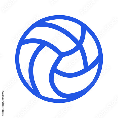 Volleyball icon vector graphics element silhouette sign symbol illustration on a Transparent Background