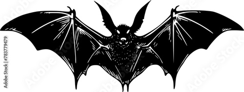 Bat - Minimalist and Flat Logo - Vector illustration