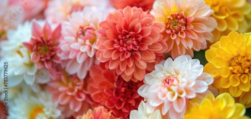 A serene close-up shot of color flowers  perfect for ample copy space