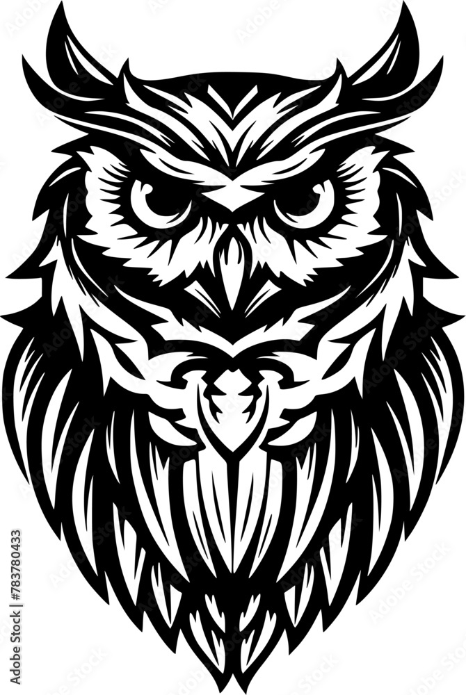 Fototapeta premium Owl | Minimalist and Simple Silhouette - Vector illustration