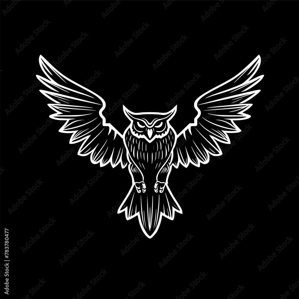 Fototapeta premium Owl - Minimalist and Flat Logo - Vector illustration