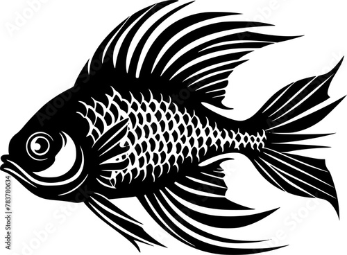 Fish - High Quality Vector Logo - Vector illustration ideal for T-shirt graphic