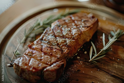 best cut steak on plate wood 